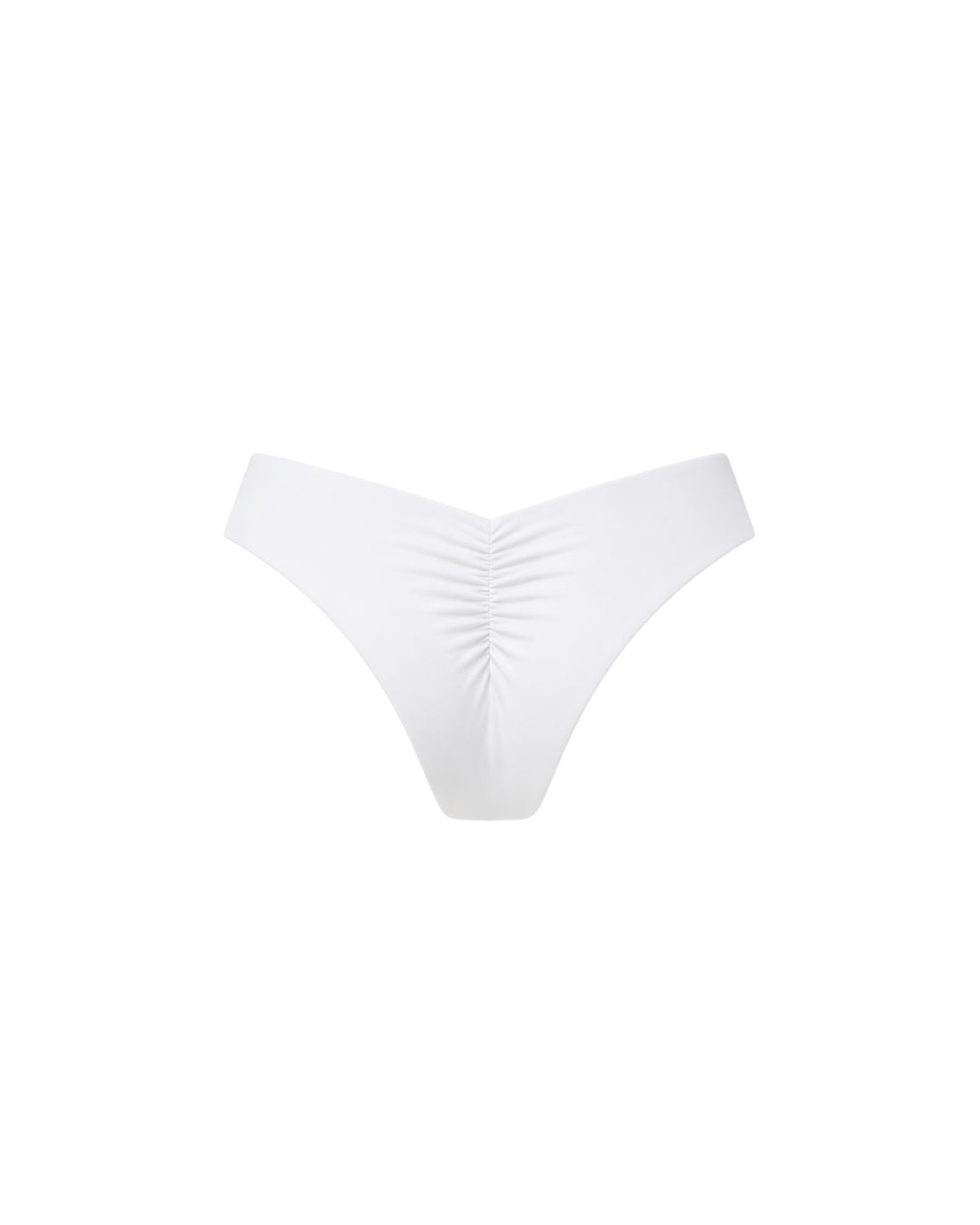 White bikini bottom on a white background